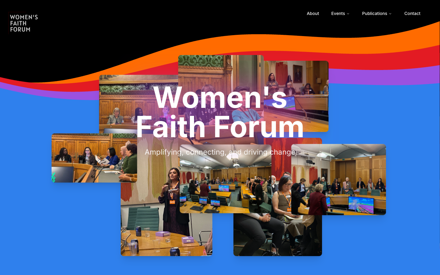 The Women’s Faith Forum home page.